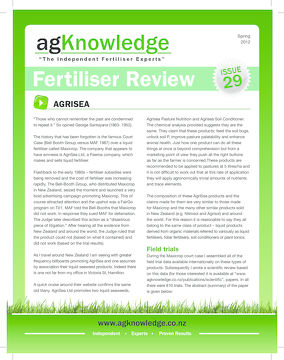 Fertiliser Review Issue 29